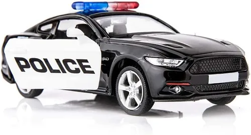 Vista 11 de BDTCTK Escala 1/36 compatible con Ford F150 Pickup Truck modelo de coche de policía, aleación de zinc fundido a presión, vehículos de tracción