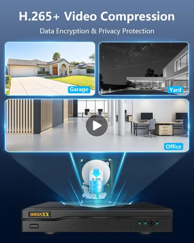 Vista 6 de Grabador de vídeo híbrido DVR de 8CH 5MP para el sistema 3TB HDD