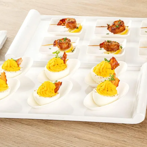 Vista 8 de Restaurantware Platos de degustación sin PFAS añadido de 3.2 x 2.1 pulgadas, 100 platos desechables, compostables para el hogar, aptos