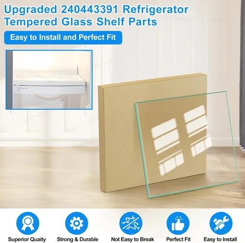 Vista 7 de Actualizado 240443391 Reemplazo de estante de vidrio para refrigerador Frigidaire Electrolux Kenmore Cubierta de cajón de delicatessen Inserto
