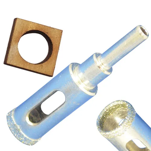 Vista 24 de Kit de brocas de diamante para azulejos - Juego de vidrio y porcelana, paquete de 5: 3/16", "1/4", "1/2" brocas de diamante para cerámica