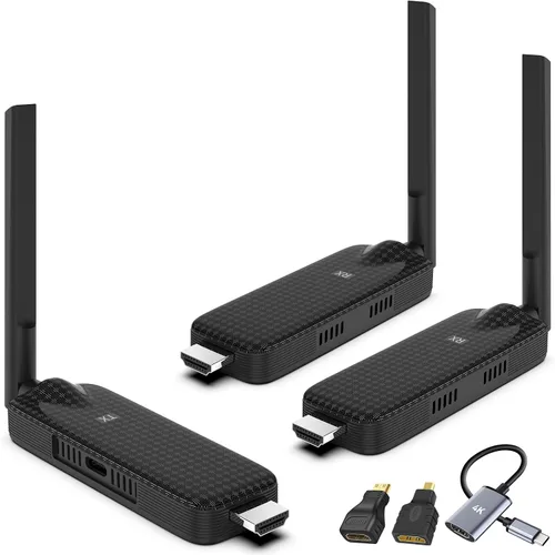 Vista 9 de Kit de extensor USB-C inalámbrico HDMI 1, Plug & Play, 165 pies/164.0 ft, portátil, 2.4G/5G, expansión simultánea inalámbrica para múltiples