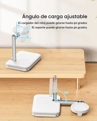 Vista 7 de Soporte de cargador 2 en 1 para Samsung Watch y auriculares