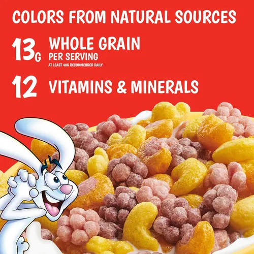 Vista 3 de Trix Cereal de desayuno, 6 formas afrutadas, hecho con grano entero, 10.7 onzas Grano entero, buena fuente de calcio, 12 vitaminas y minerales