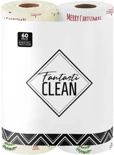 Vista 17 de Fantasticlean Microfiber Cleaning Cloth Roll- 40 Sheets, 12" x 12" (Beige)