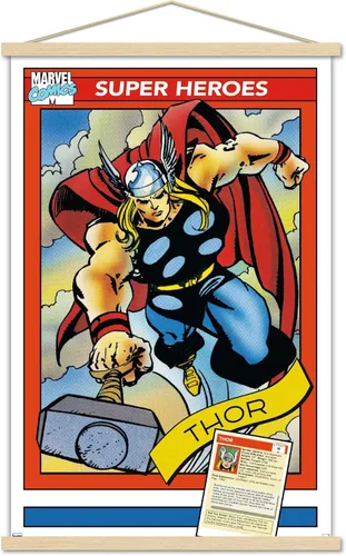 Vista 13 de Trends International Marvel Trading Cards - Póster de pared de Thor, 22.375 x 34 pulgadas, versión premium sin marco