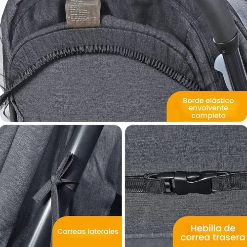 Vista 4 de Orzbow Mosquitera para cochecito Red universal para cochecitos, asientos de automóvil, moisés, cunas, mini cunas, cubierta de mosquitos