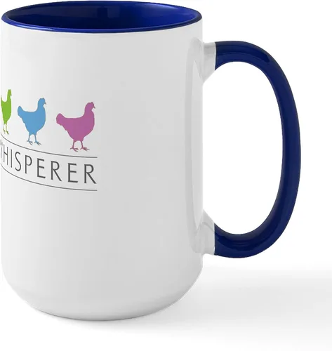 Vista 35 de CafePress Backyard Chicken Whisperer Mugs Taza de café de cerámica de 15 oz (15.0 fl oz)