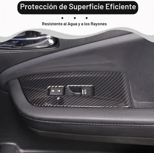 Vista 3 de 4 piezas Panel de Interruptor de Elevación de Ventana Marco Cubierta Moldura para Honda Pilot 2016-2022/Passport 2019-2023, Material ABS Accesorios