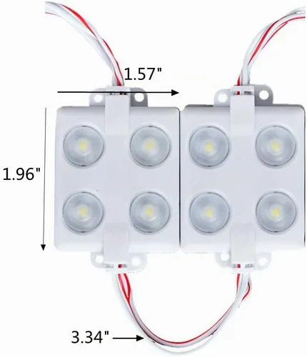 Vista 2 de Speller 12V 40 LEDs Van Interior Luces Blanco LED Lámpara Impermeable con Proyecto LED Lente para LWB Van Barcos Caravanas Remolques Celling Luz