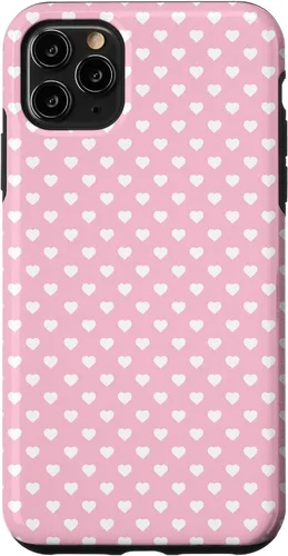 Vista 13 de Hearts Pattern Light Pink White Valentine Case for iPhone 17