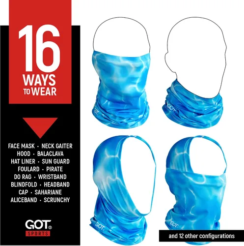 Vista 3 de GOT Sports UPF 50+ Bufanda de Pesca para Cuello - Máscara Facial UV de Protección Solar para Hombres y Mujeres - Cubierta Facial Camo SPF Gator