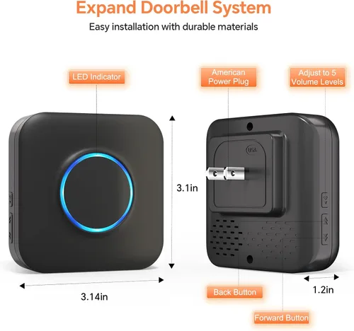 Vista 8 de Timbre inalámbrico WiFi para Google Nest, Ring, Blink - Paquete de 2