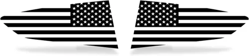Vista 2 de Kit de gráficos para ventana, adhesivo de vinilo compatible con Chevrolet Corvette C7 Stringray 2014-2019 - Bandera de Estados Unidos