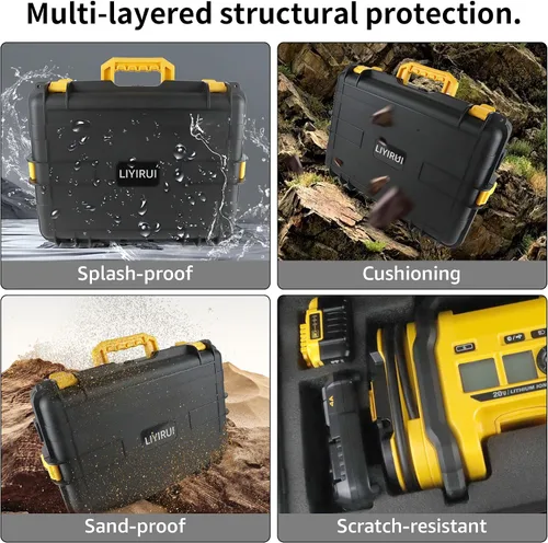 Vista 5 de DEWALT - Funda rígida compatible con inflador de neumáticos de 20 V MAX DCC020IB – Caja de almacenamiento protectora impermeable a prueba de golpes