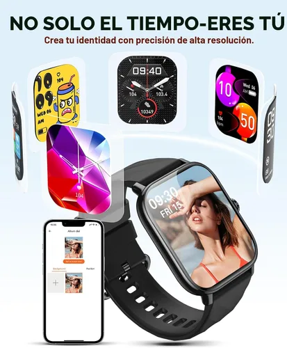 Vista 5 de Relojes inteligentes rastreador de actividad física para hombres y mujeres con contador de pasos, monitor de sueño y calorías, podómetro