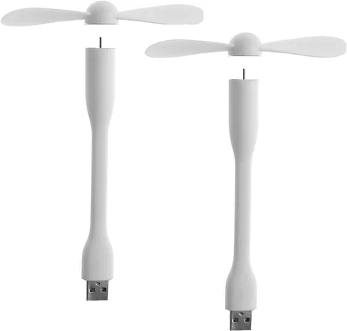 Vista 8 de Sokelinn-six Ventilador flexible USB, mini ventiladores de refrigeración portátiles alimentados por USB para banco de energía, portátil, PC, Negro