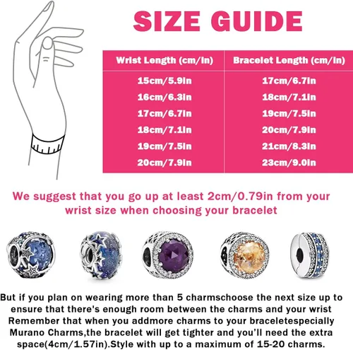 Vista 2 de idudu Snake Charm Bracelet,Chrysanthemum buckle S925 sterling silver Jewelry Snake Chain Bracelet Fit Any Charm Gift for Women Girls