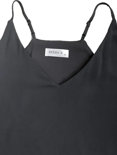 Vista 39 de Camiseta de chifón con tirantes delgados ajustables y cuello en V