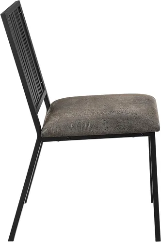 Vista 4 de Dining Chairs for Room Table & Seating Chair Sets Kitchen - Set of 2 Synthetic Leather Side Chairs with Padded Seat Cushion and Slatted Back Design