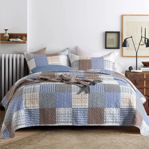 Vista 26 de Secgo Juego de edredón twin para cama - Edredones 100% algodón tamaño twin, colchas negras con 2 fundas de almohada, ropa de cama ligera reversible