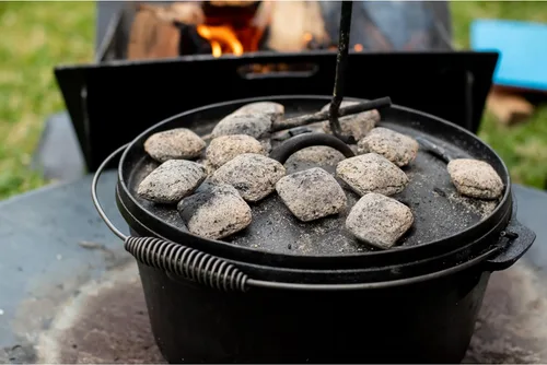 Vista 7 de Cuisiland Horno holandés de hierro fundido de 16 cuartos con tapa de labio