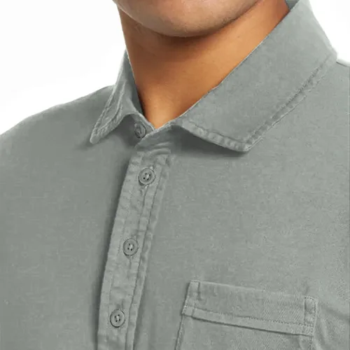 Vista 3 de Lexiart Polo de moda para hombre, camisas de manga larga con cuello de 3 botones