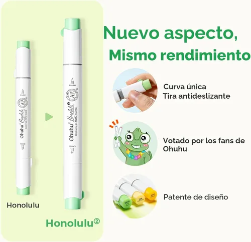 Vista 5 de Ohuhu Marcadores de alcohol con punta de pincel – Juego de marcadores artísticos de doble punta con certificación AP para artistas adultos