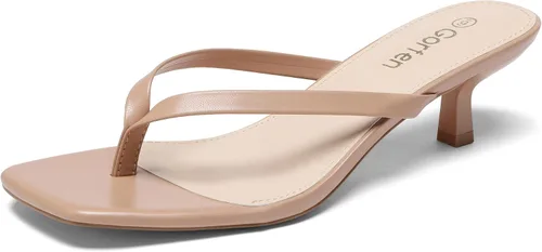 Vista 10 de Sandalias de tacón de gatitos para mujer, con puntera cuadrada, sin cordones, sandalias de tacón de 2 pulgadas, sandalias de fiesta, sandalias