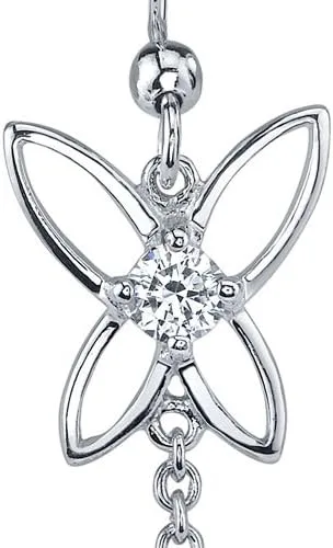 Vista 2 de Peora Aretes colgantes de mariposa de amatista para mujer, plata de ley 925, piedra natal de piedras preciosas naturales, 1.50 quilates en total