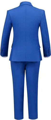 Vista 4 de Addneo Trajes formales de 5 piezas con camisa y chaleco, Blanco