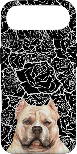Vista 27 de American Bulldog Bully Dog Rose Flower Black White Pattern Case for iPhone 17