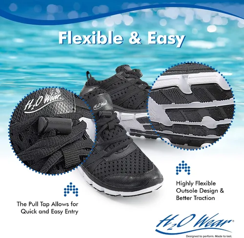 Vista 5 de Aqua Vibe Womens Water Aerobics ShoeWater Sneaker Black