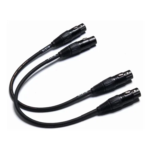 Vista 3 de WJSTN Suanqi - Cable XLR para micrófono, cable de micrófono equilibrado de 3 pines, XLR hembra a hembra, cables de conexión DMX con 2
