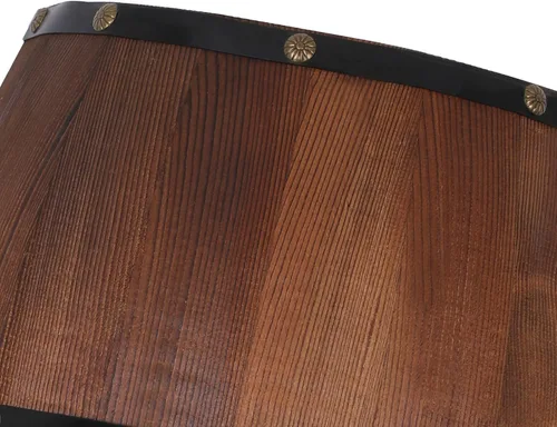 Vista 7 de Aplique de pared de barril de vino de madera antigua, accesorio de iluminación de pared rústica para dormitorio, baño, sala de estar
