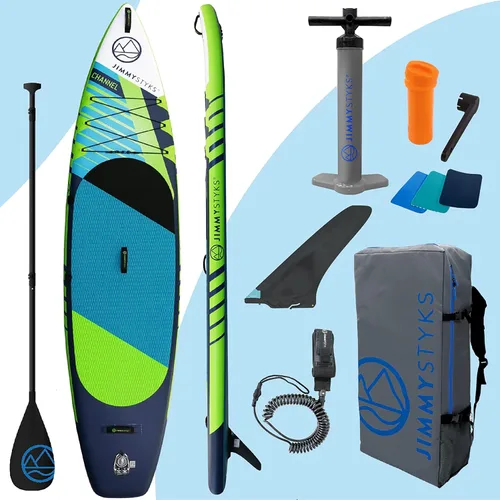 Vista 5 de Jimmy Styks Tablas inflables de remo de pie de ISUP con accesorios, canal, Strider y Mutt ISUP