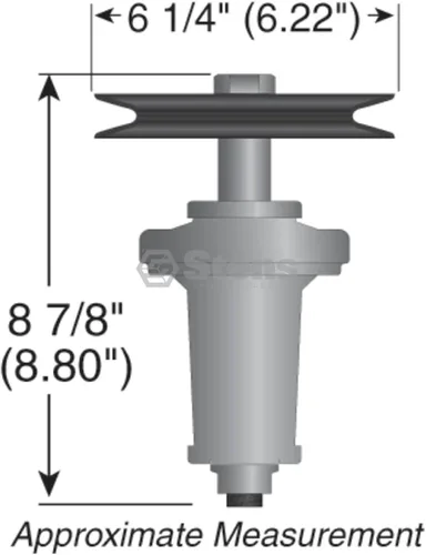 Vista 5 de Stens 285-976 Conjunto de husillo compatible con/reemplazo para cortacéspedes Cub Cadet Mustang XP y Z Force Series Zero-Turn 618-06076A, 918-06076A