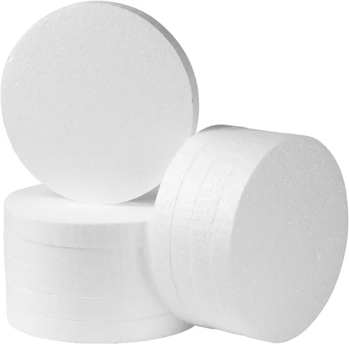 Vista 6 de FFchuanhe Paquete de 6 círculos de espuma para manualidades, discos de espuma de poliestireno (6 x 6 x 1 pulgadas) para proyectos de bricolaje
