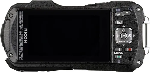 Vista 3 de Ricoh WG-80 - Cámara digital resistente e impermeable (negro) a prueba de golpes, diseño compacto a prueba de congelación, luces macro LED de video