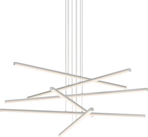 Vista 5 de Sonneman Modern Lighting 2763.25 Stix - Lámpara de araña colgante LED de 3 brazos para isla de cocina, comedor o sala de estar, 3000 K, 3 brazos