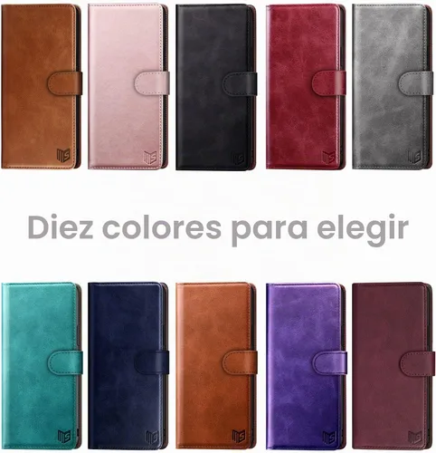 Vista 3 de SUANPOT Funda de piel tipo cartera para Samsung Galaxy Note 20 5G de 6.7 pulgadas con bloqueo RFID, tarjetero para tarjetas de crédito, funda