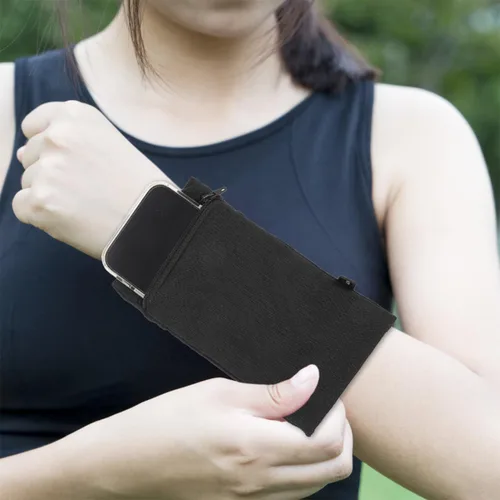 Vista 2 de UKCOCO Brazalete ajustable para teléfono deportivo para correr, soporte ligero para teléfono celular con bolsa de muñeca transpirable, accesorio
