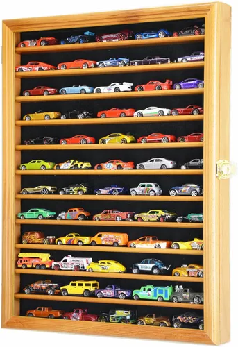 Vista 6 de Gabinete de exhibición de autos modelo Diecast / Matchbox 1/64 con puerta (Negro)