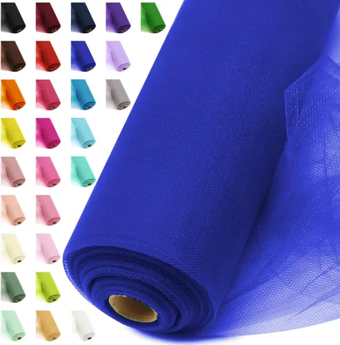 Vista 17 de Rollos de tela de tul, 54 pulgadas por 10 yardas (30 pies), cinta de tul para decoración de fiestas de boda, rollo de tela transparente en bobina