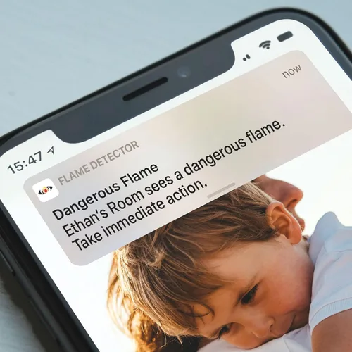Vista 7 de Detección instantánea de llamas, notifica a los teléfonos de la llama y su ubicación, Android e iOS.