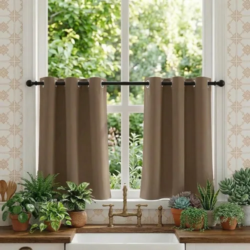 Vista 75 de RYB HOME - Cortinas para armario de 36 pulgadas, cortinas para oscurecer la habitación con ojales resistentes a la oxidación, cortinas de Aqua