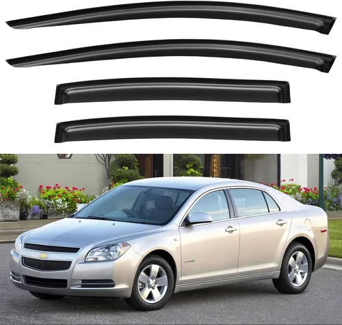 Vista 82 de YQAUTEC - Viseras para ventana, protectores contra la lluvia, compatibles con Subaru WRX 2015-2021, deflectores de viento para ventanas, viseras