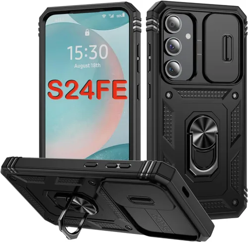 Vista 186 de PASNEW Funda militar para iPhone 13 Pro Max, cubierta de cámara deslizante y soporte de anillo de metal de 360°, carcasa rígida multicapa resistente
