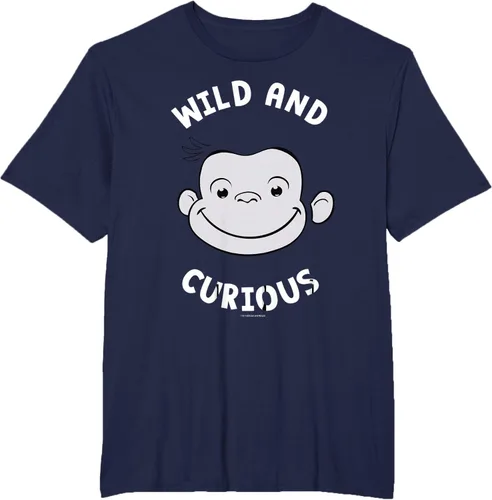 Vista 65 de Curious George Camiseta Big Face Wild and Curious Negro