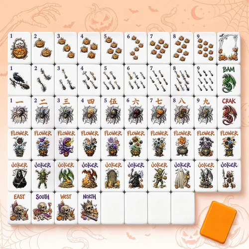 Vista 19 de Thenshop 160 piezas de azulejos Mahjong americanos de 1.2 pulgadas